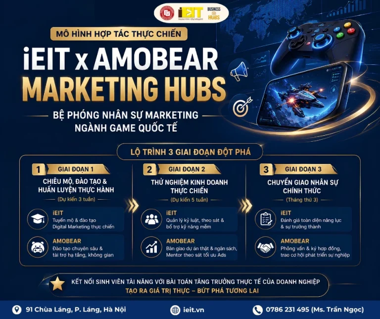 RA MẮT DỰ ÁN HỢP TÁC THỰC CHIẾN iEIT x AMOBEAR MARKETING HUB – BỆ PHÓNG PHÁT TRIỂN NHÂN SỰ MARKETING NGÀNH GAME QUỐC TẾ
